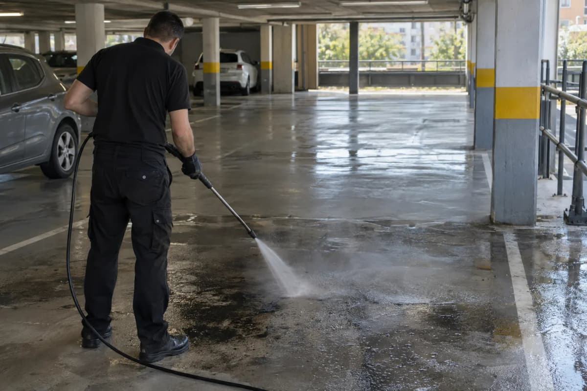 Garage and car park cleaning